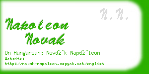 napoleon novak business card